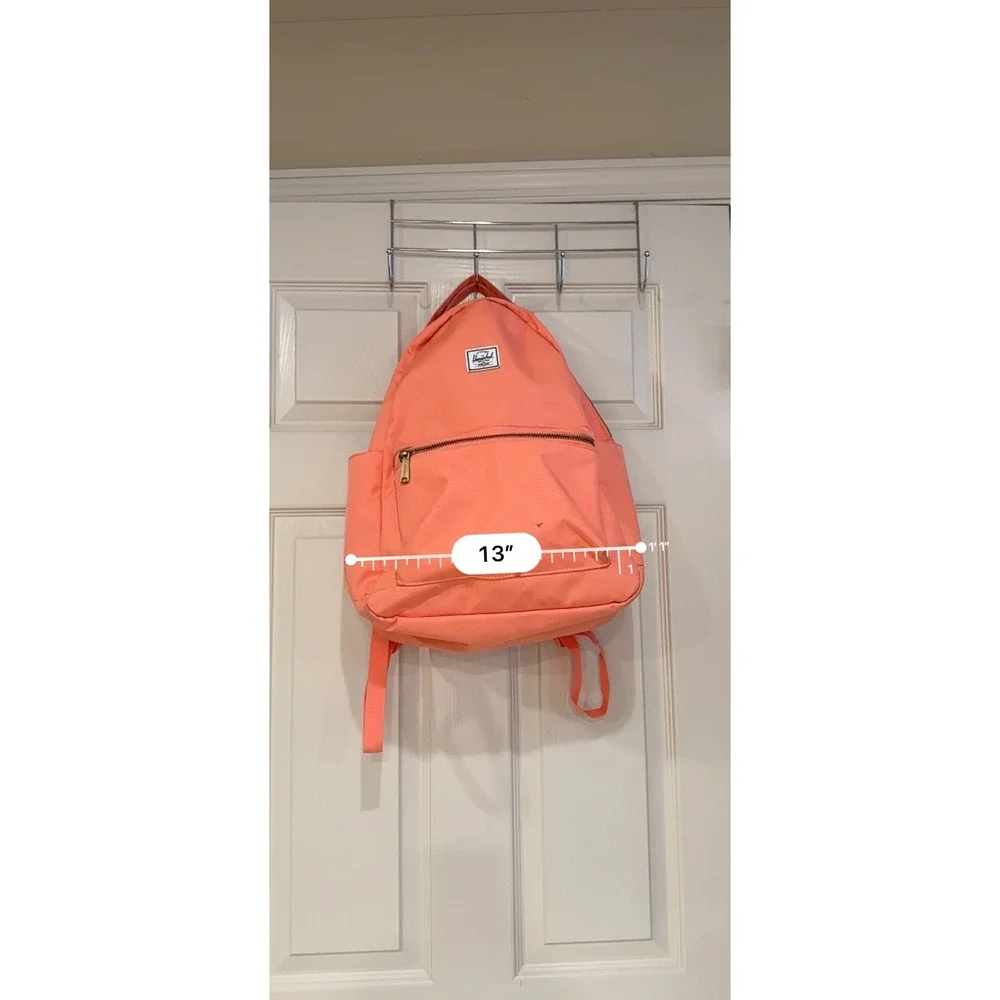 Herschel Supply Co Heritage Backpack Neon Coral Peach Canvas Daypack Bag